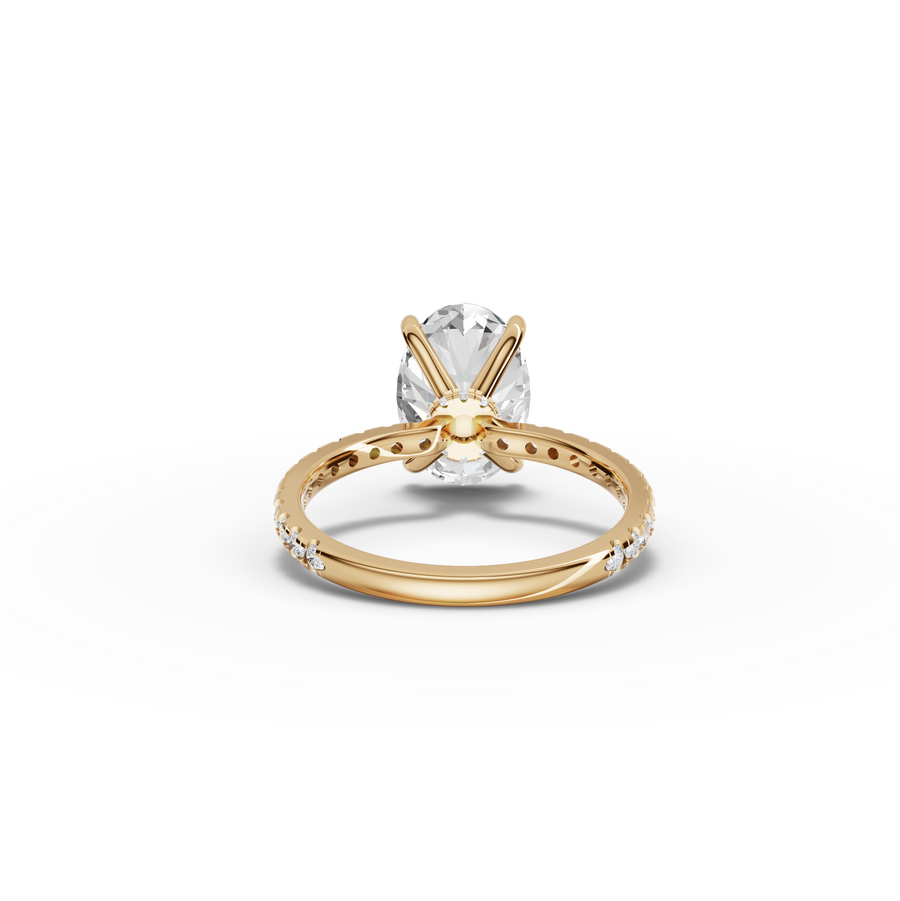 3.33 Ct Oval Hidden Halo Pavé Ring