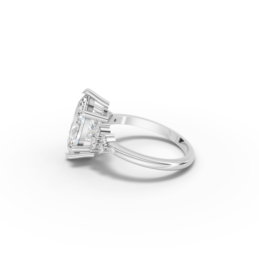 2.79 Ct Marquise Floral Cluster Engagement Ring