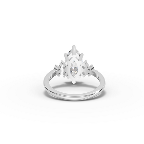 2.79 Ct Marquise Floral Cluster Engagement Ring
