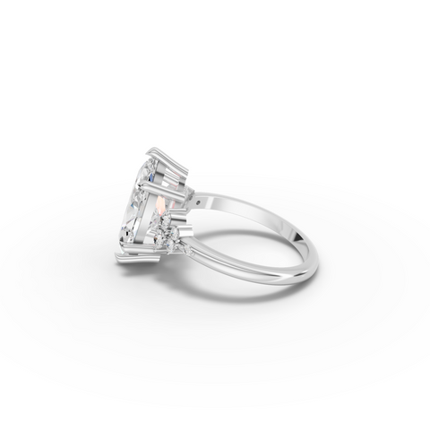 3.29 Ct Marquise Floral Cluster Engagement Ring