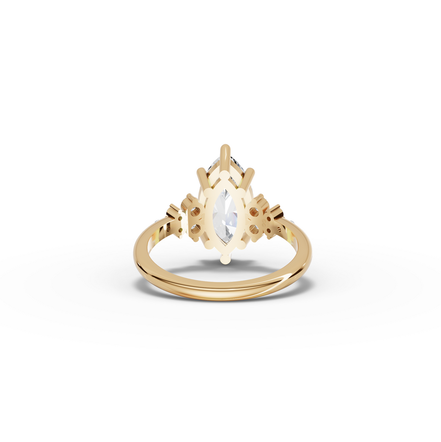 3.29 Ct Marquise Floral Cluster Engagement Ring