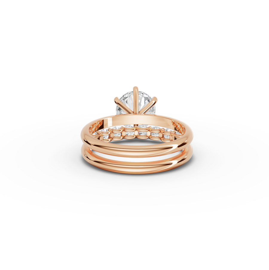 2.47 Ct Round Solitaire With Side Band Ring - New