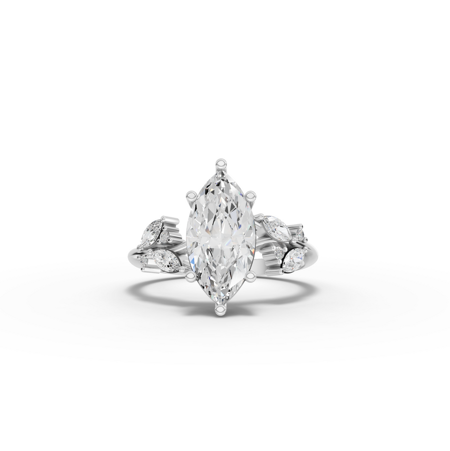 2.23 Ct Marquise Nature-Inspired Engagement Ring