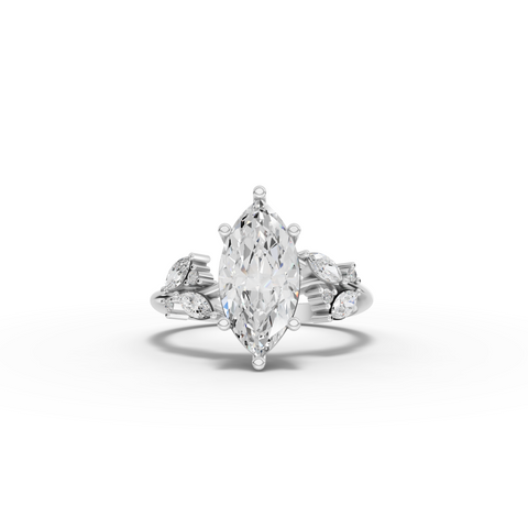 2.23 Ct Marquise Nature-Inspired Engagement Ring