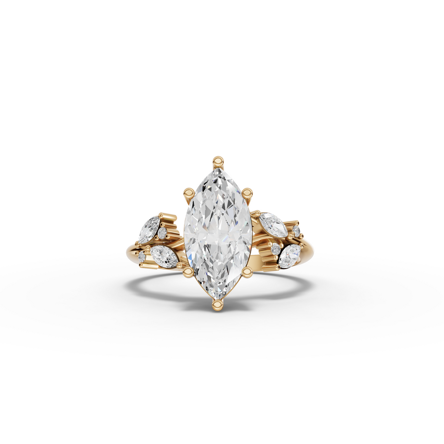 2.23 Ct Marquise Nature-Inspired Engagement Ring