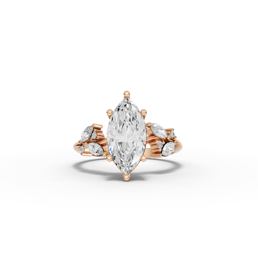 2.23 Ct Marquise Nature-Inspired Engagement Ring