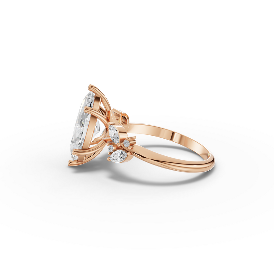 2.23 Ct Marquise Nature-Inspired Engagement Ring