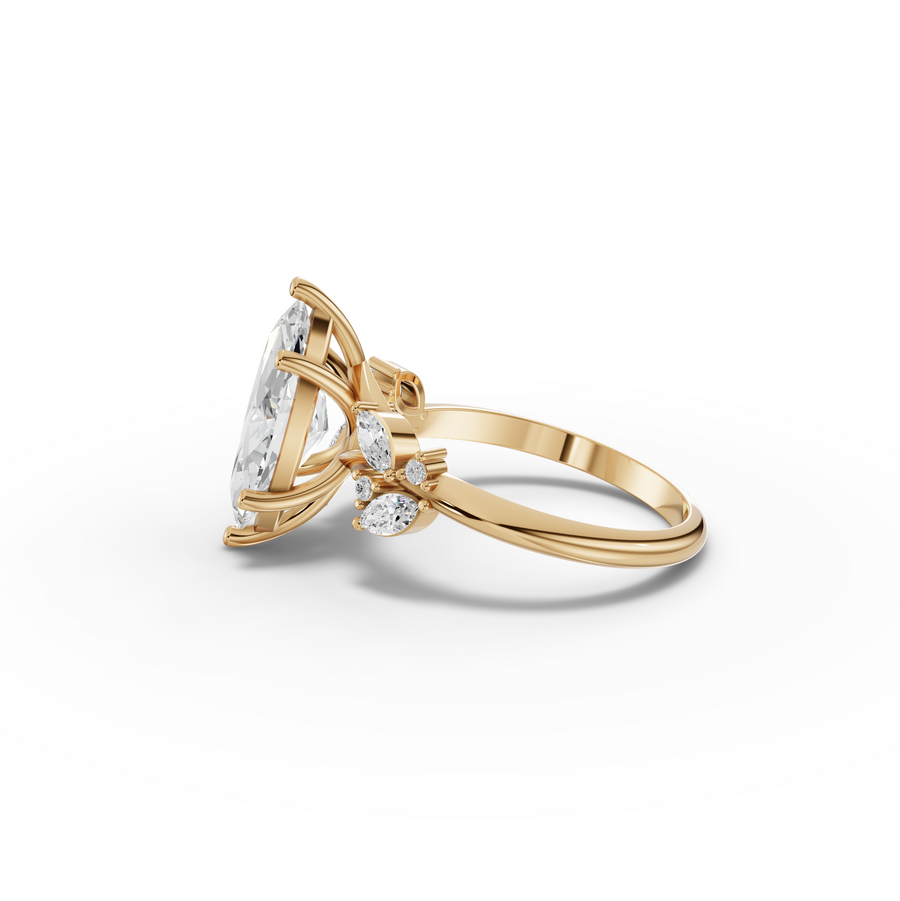 2.23 Ct Marquise Nature-Inspired Engagement Ring