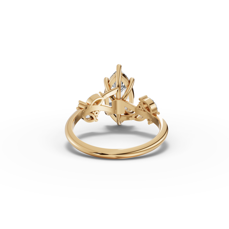 2.23 Ct Marquise Nature-Inspired Engagement Ring
