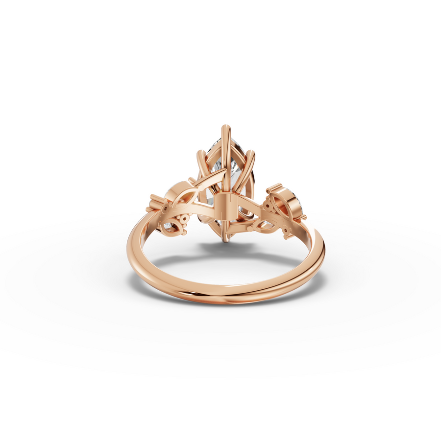 2.23 Ct Marquise Nature-Inspired Engagement Ring