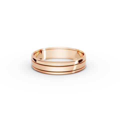 0.008 Ct Heart Accent Comfort Fit Wedding Band