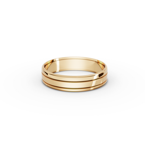 0.008 Ct Heart Accent Comfort Fit Wedding Band