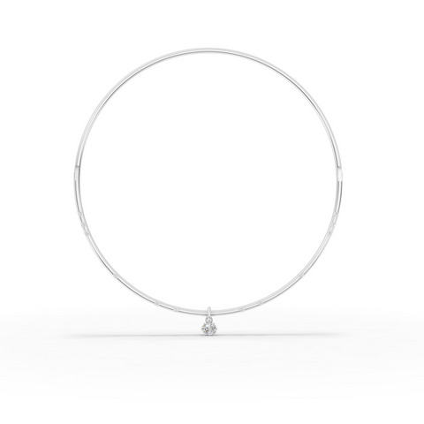 1.42 Ct Round Solitaire Pendant Collar Necklace