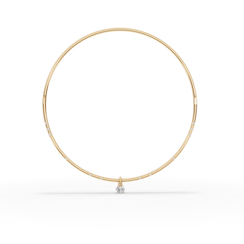 1.42 Ct Round Solitaire Pendant Collar Necklace