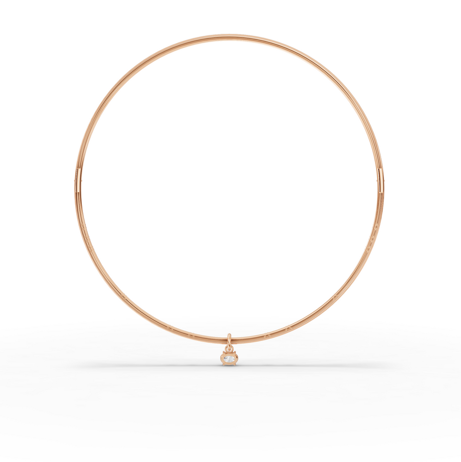 1.42 Ct Round Solitaire Pendant Collar Necklace