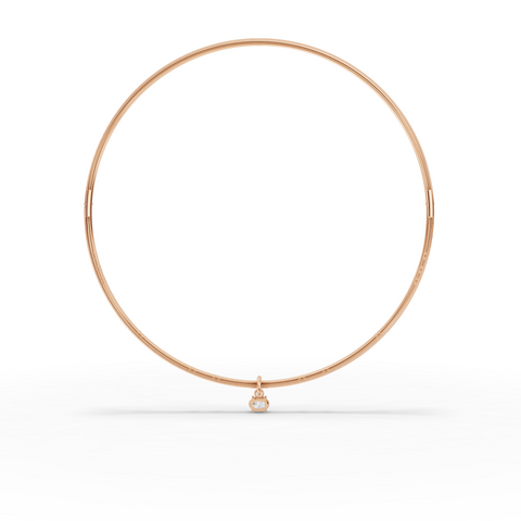 1.42 Ct Round Solitaire Pendant Collar Necklace