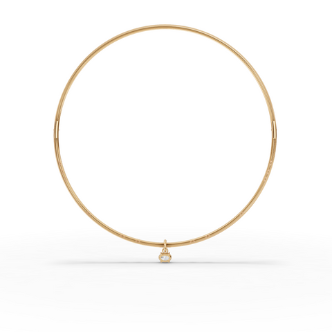 1.42 Ct Round Solitaire Pendant Collar Necklace