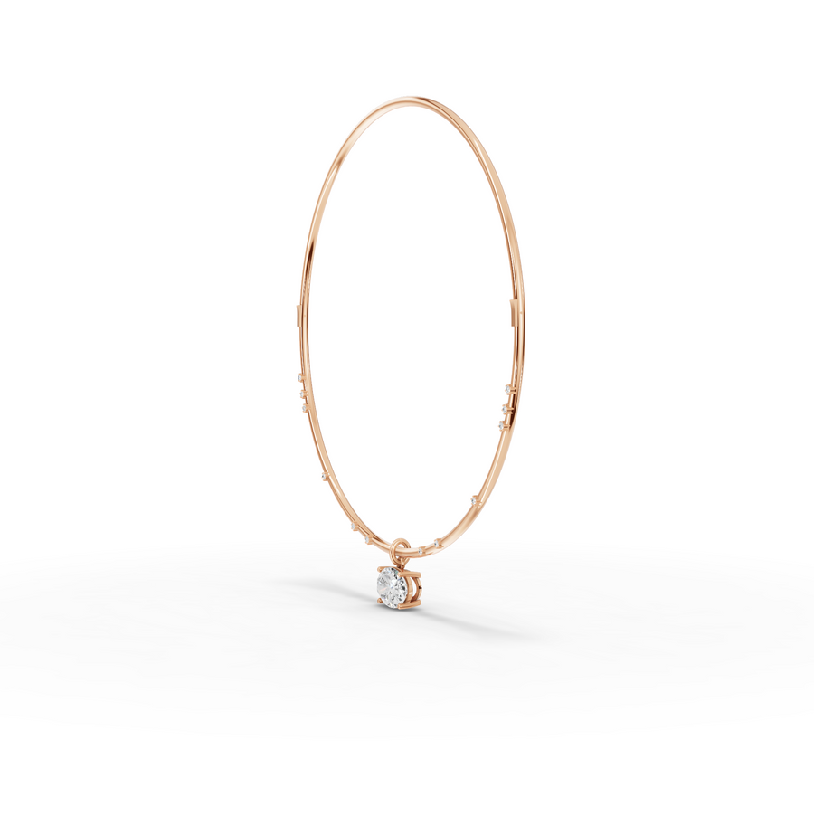 10.42 Ct Oval Solitaire Pendant Collar Necklace
