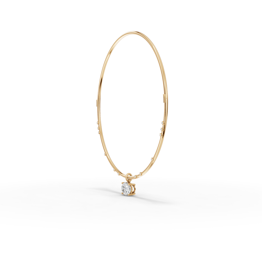 10.42 Ct Oval Solitaire Pendant Collar Necklace