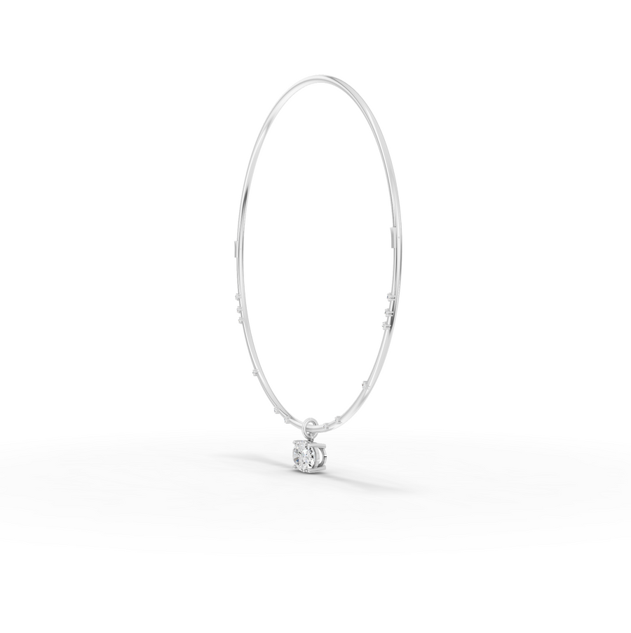 10.42 Ct Oval Solitaire Pendant Collar Necklace