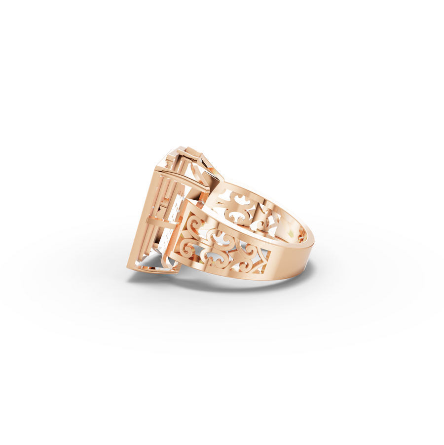 0.69 Ct Royal Flush Playing Cards Lab Grown Diamond Ring