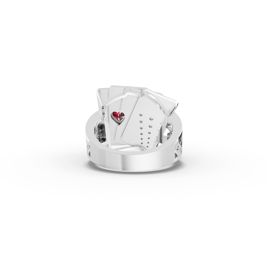 0.69 Ct Royal Flush Playing Cards Lab Grown Diamond Ring