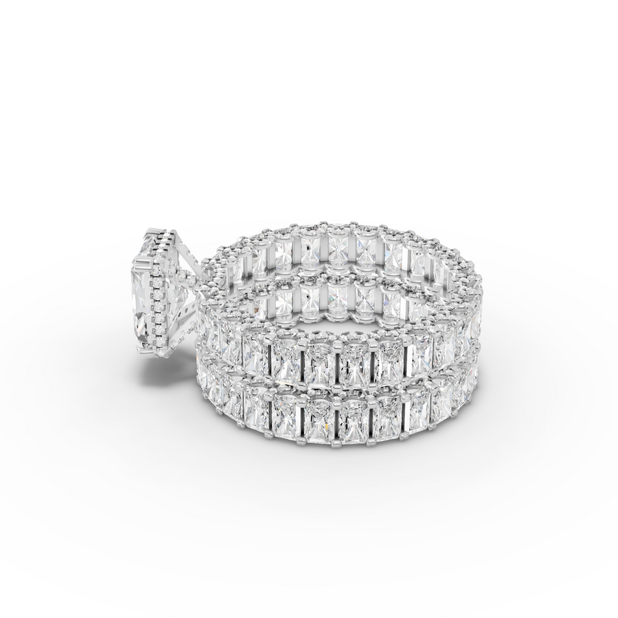 11.02 Ct Radiant Double Band Lab Grown Diamond Ring