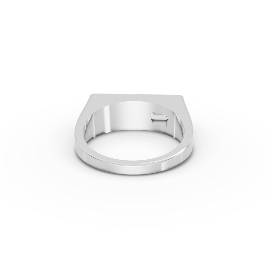 0.8 Ct Emerald Signet Lab Grown Diamond Ring