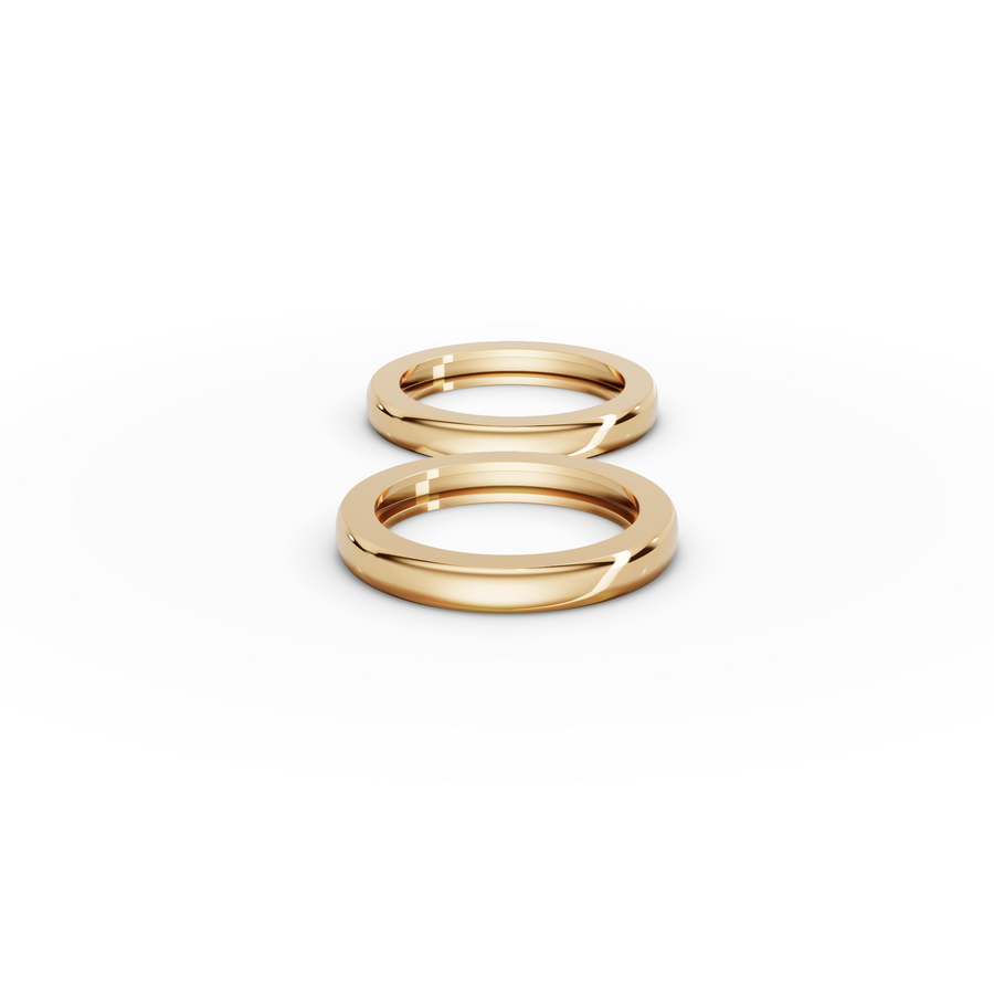 0.06 Ct Round Bezal Set Couple Band - new