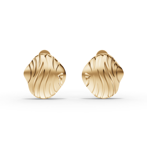 Organic Wave Stud Earrings