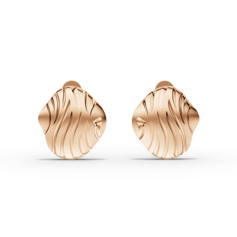 Organic Wave Stud Earrings