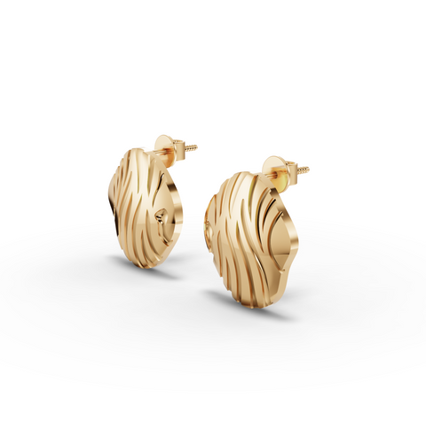 Organic Wave Stud Earrings