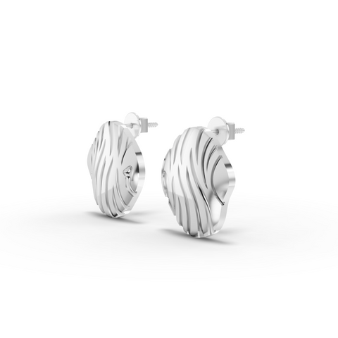 Organic Wave Stud Earrings