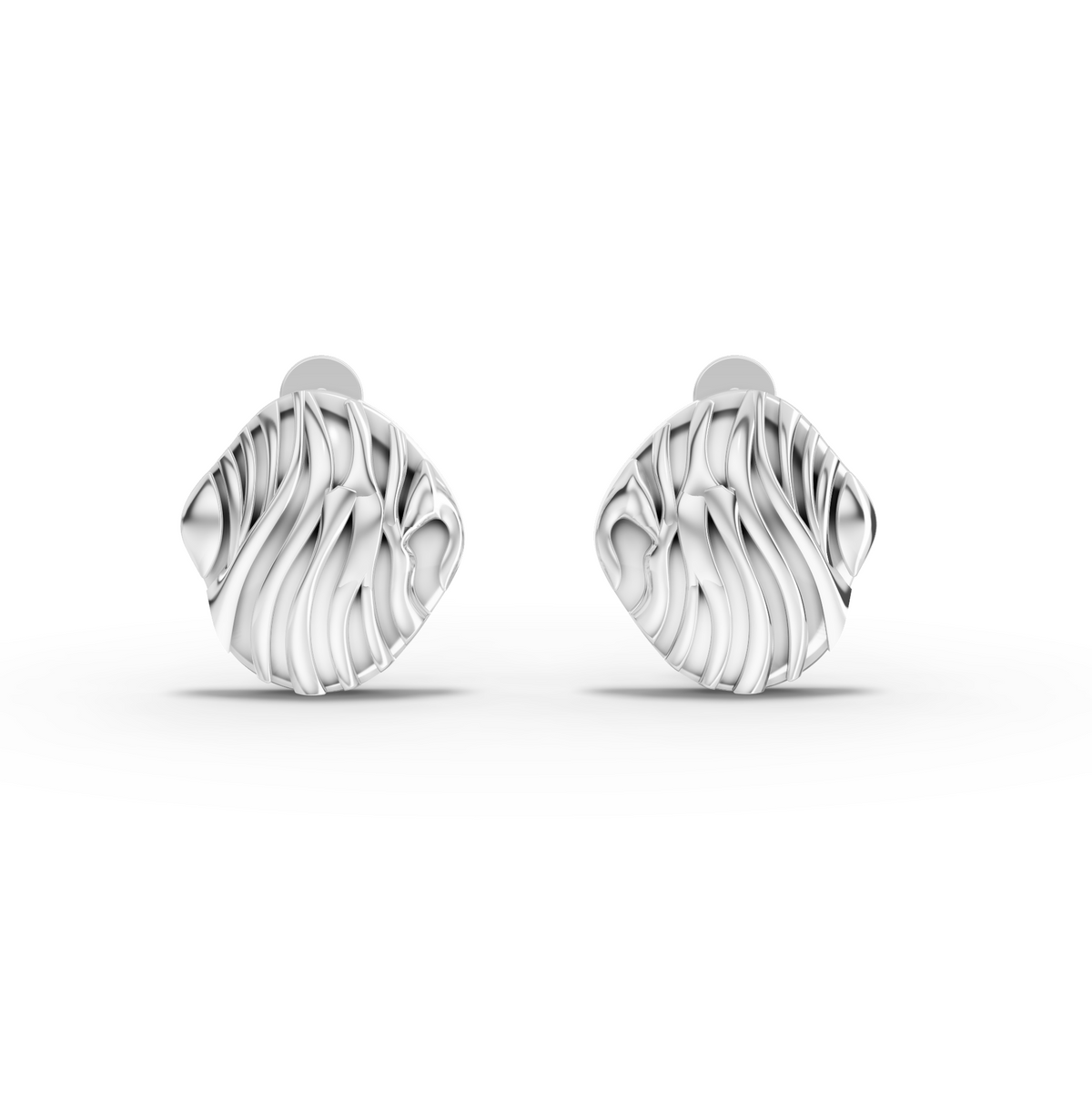 Organic Wave Stud Earrings