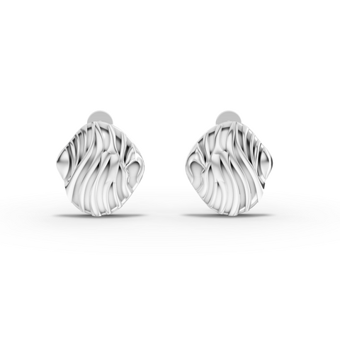 Organic Wave Stud Earrings