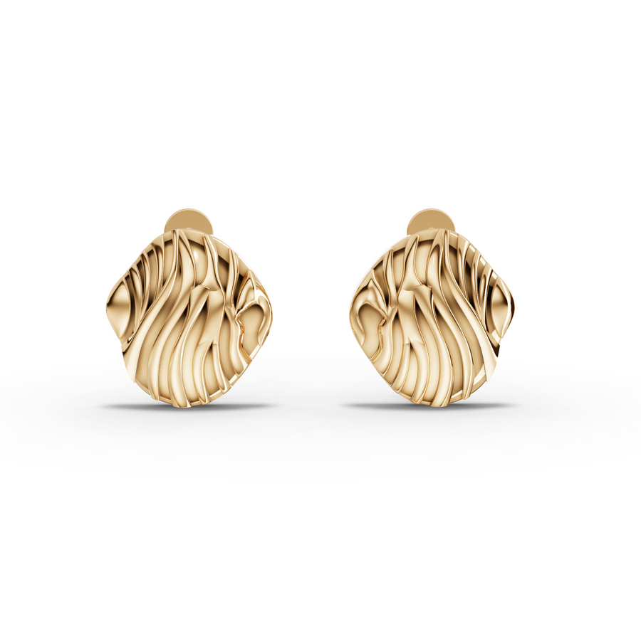 Organic Wave Stud Earrings