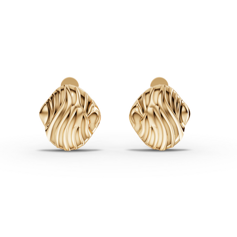 Organic Wave Stud Earrings