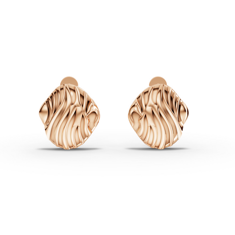 Organic Wave Stud Earrings