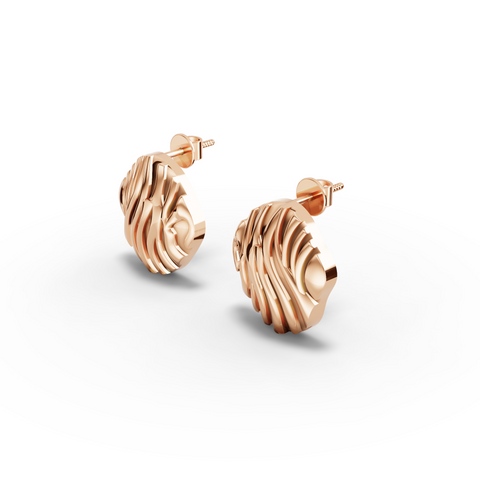 Organic Wave Stud Earrings