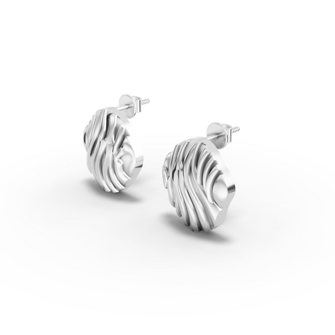 Organic Wave Stud Earrings