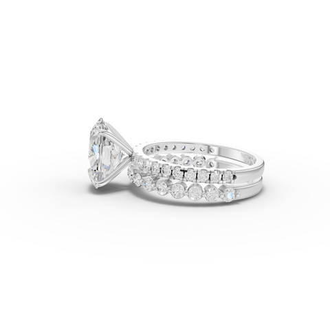 3.88 Ct Oval Solitaire with Matching Pavé Band Set - new