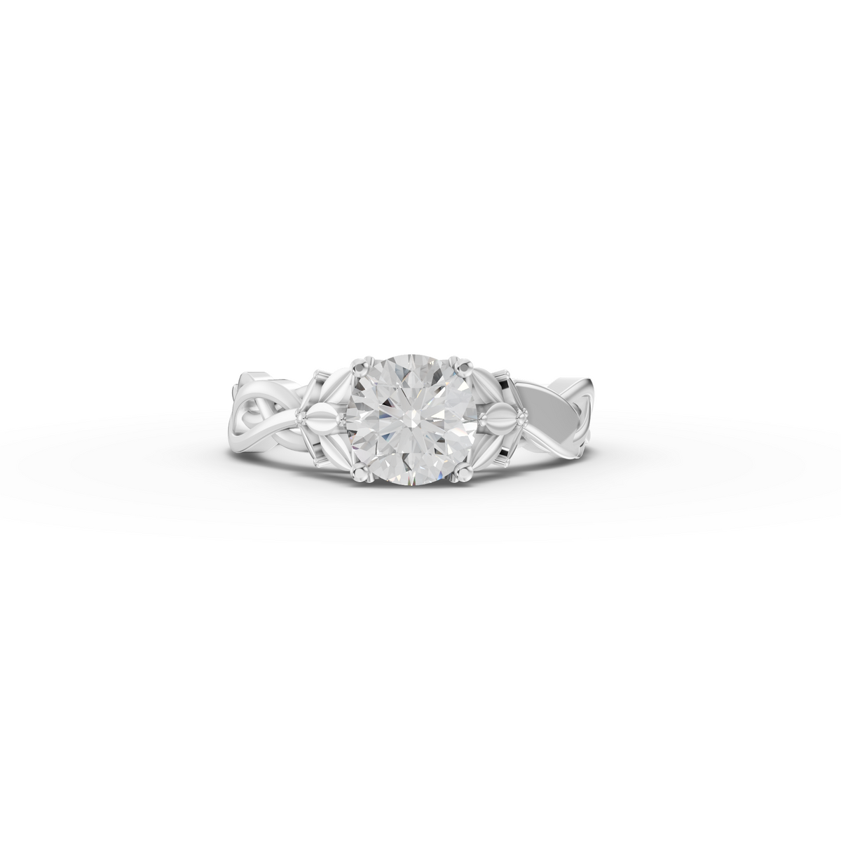 1.50 Ct Infinity Knot Lab Grown Diamond Engagement Ring