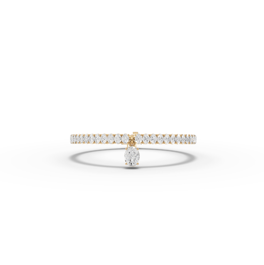 7.35 Ct Oval Drop Tennis Lab Grown Diamond Bracelet