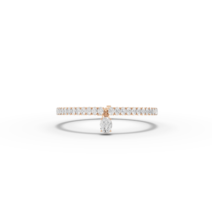 7.35 Ct Oval Drop Tennis Lab Grown Diamond Bracelet