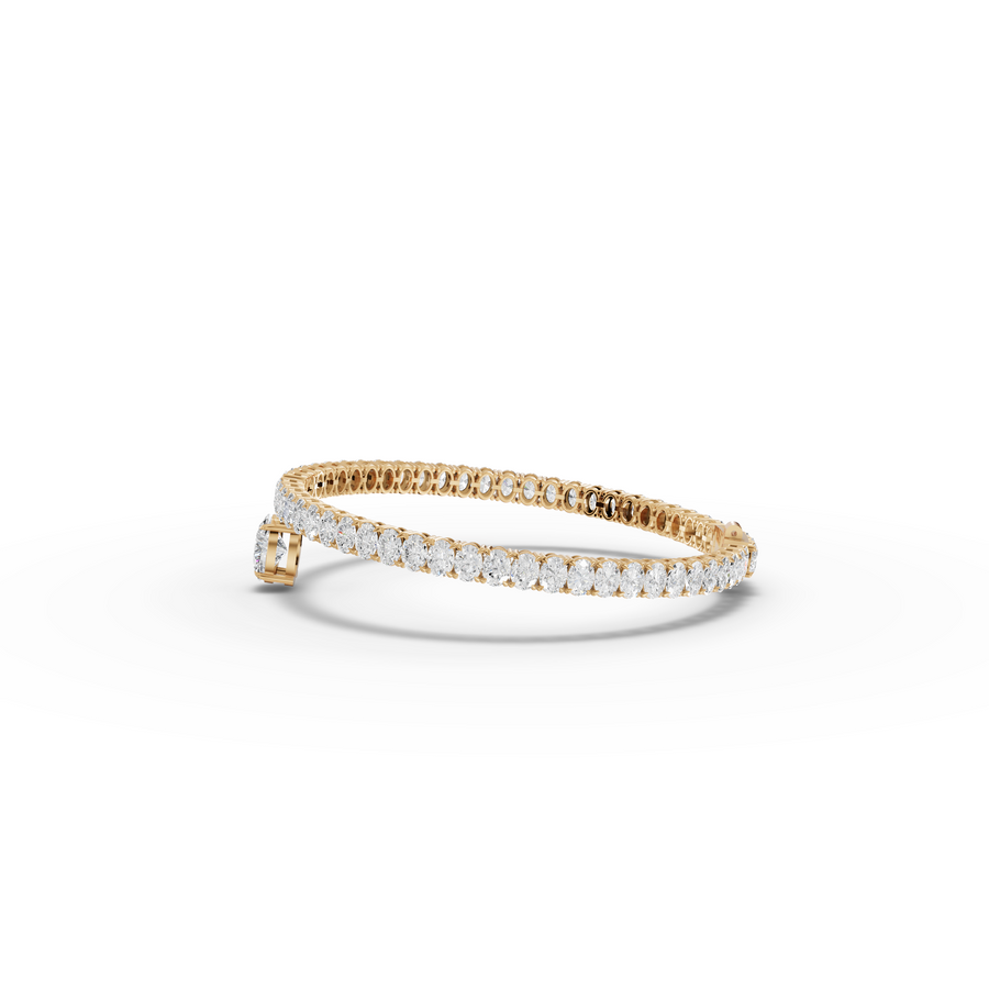 7.35 Ct Oval Drop Tennis Lab Grown Diamond Bracelet