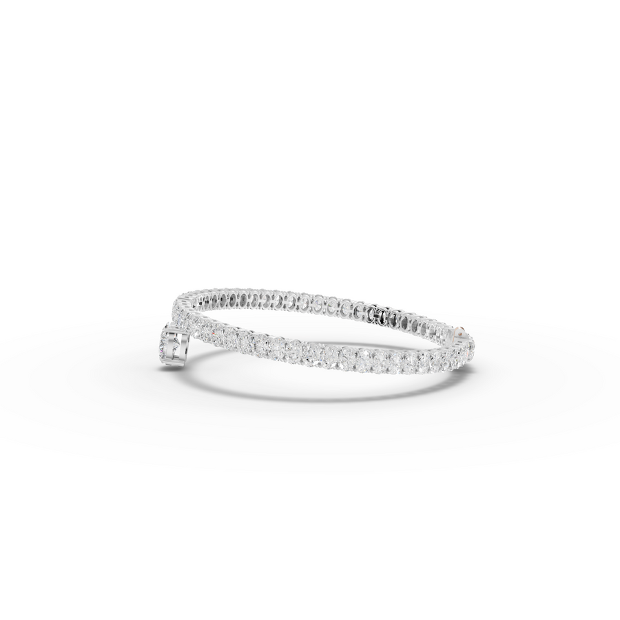 7.35 Ct Oval Drop Tennis Lab Grown Diamond Bracelet