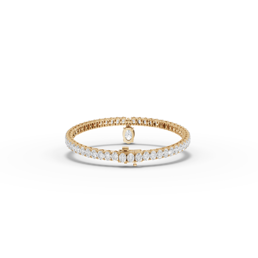 7.35 Ct Oval Drop Tennis Lab Grown Diamond Bracelet