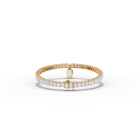 7.35 Ct Oval Drop Tennis Lab Grown Diamond Bracelet