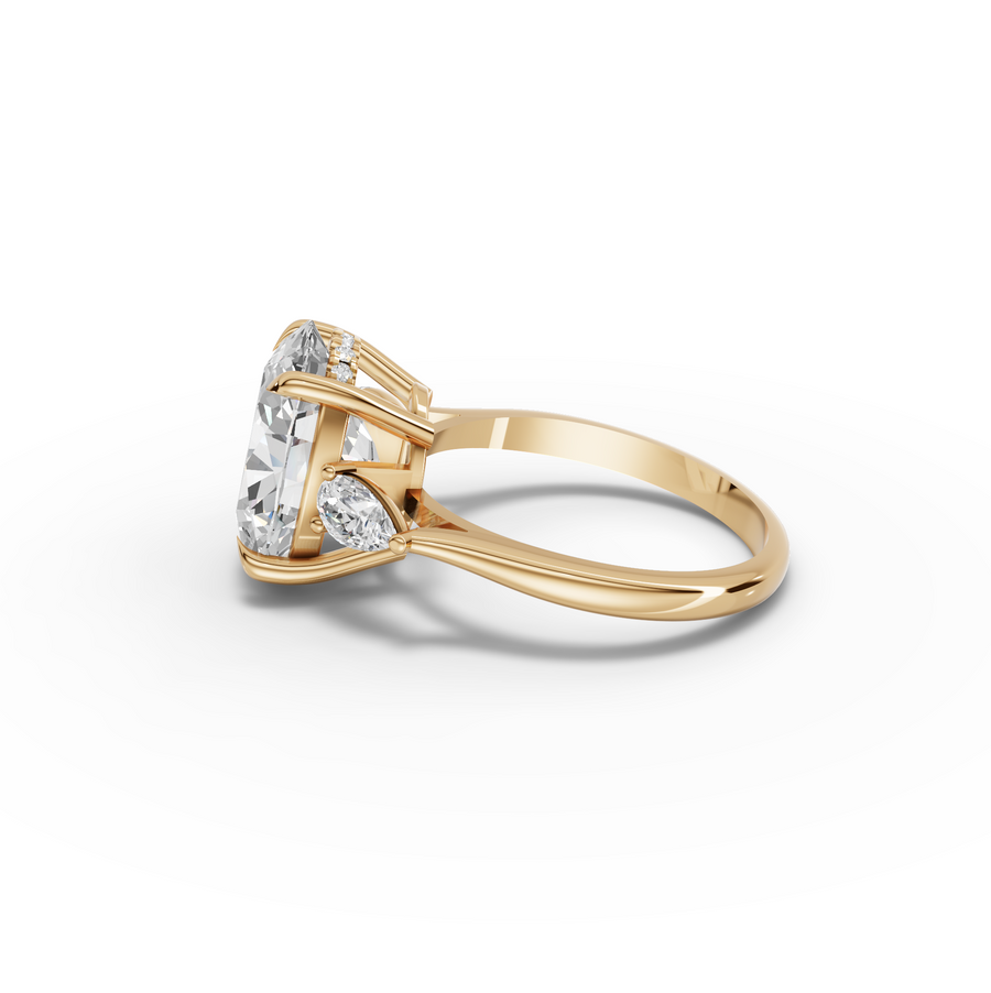 4.36 Ct Oval Three Stone Lab Grown Diamond Ring