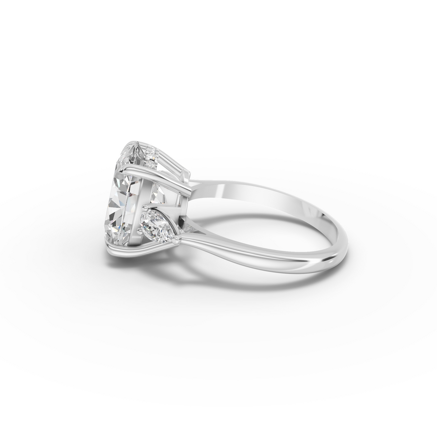 4.36 Ct Oval Three Stone Lab Grown Diamond Ring